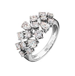 Кольцо из белого золота с бриллиантами