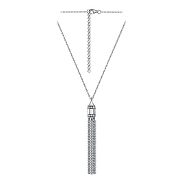 Колье из белого серебра