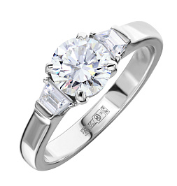 Кольцо DANAYA  из белого золота с бриллиантами 1 ct