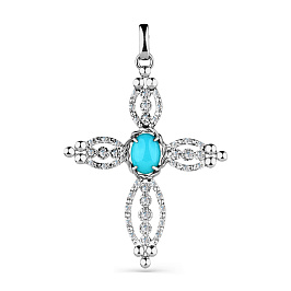 Крест из белого золота 1,053 ct