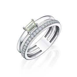 Кольцо из белого золота с бриллиантами 0,25 ct