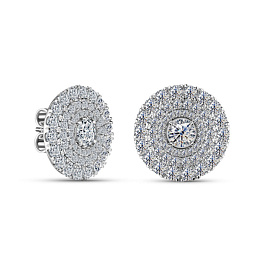 Серьги ALROSA  из белого золота