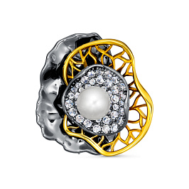 Кольцо из серебра с жемчугом