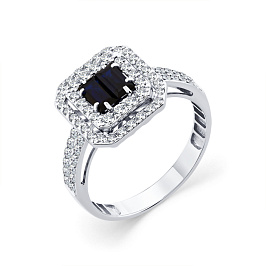 Кольцо из белого золота с сапфирами 0,692 ct