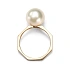 Кольцо из желтого золота с жемчугом