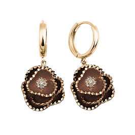 Серьги из розового золота