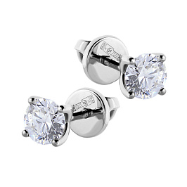 Серьги DANAYA  из белого золота с бриллиантами 1,82 ct