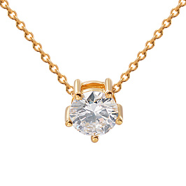 Колье DANAYA  из желтого золота с бриллиантом 0,5 ct