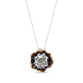 Колье из белого серебра