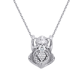 Колье из белого золота с бриллиантами 0,104 ct