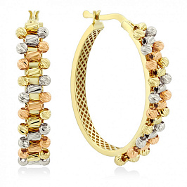 Серьги кольца золотые