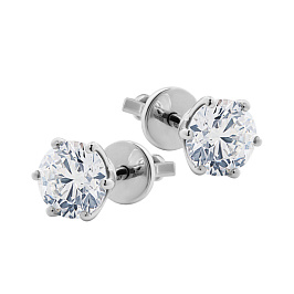 Серьги DANAYA  из белого золота с бриллиантами 1,8 ct