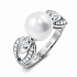 Кольцо из белого золота с жемчугом