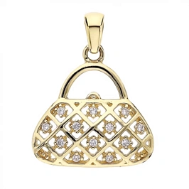 Золотая подвеска с фианитами