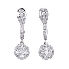 Серьги из белого золота