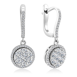 Серьги из белого золота