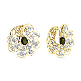 Серьги из желтого золота с турмалинами 1,835 ct