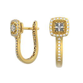 Серьги из желтого золота с бриллиантами 0,322 ct