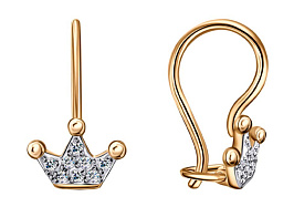 Серьги из розового золота