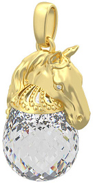 Подвеска из золота с кварцем 3,622 ct
