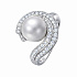 Кольцо из белого золота с жемчугом