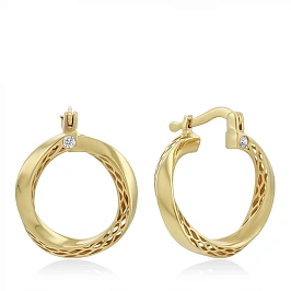 Серьги кольца из золота