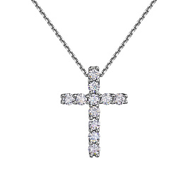 Крест из белого золота