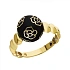 Стильное кольцо из золота 585 пробы с эмалью