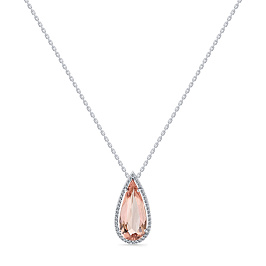 Колье из белого золота с морганитом 5,13 ct