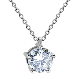 Колье DANAYA  из белого золота с бриллиантом 1,01 ct