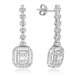 Серьги золотые с бриллиантами