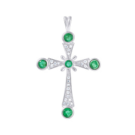 Крест из белого золота