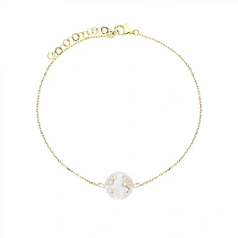 Золотой Браслет с эмалью