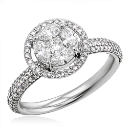 Кольцо Invisible из золота с бриллиантами