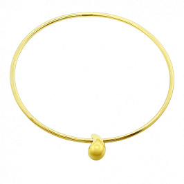 Золотое колье капля из золота