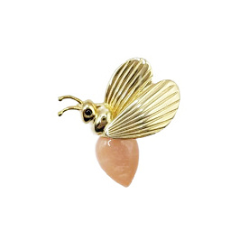 Брошь из серебра с лунный камнем