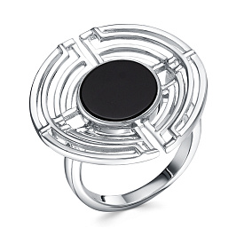 Кольцо из серебра с ониксом