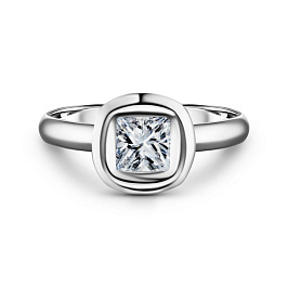 Кольцо ALROSA  из белого золота с бриллиантом 0,71 ct