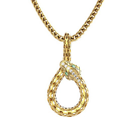 Подвеска из желтого золота с бриллиантами