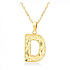 Золотое Колье буква-D