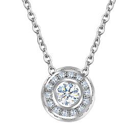 Подвеска из белого золота с бриллиантами 0,241 ct