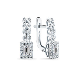 Серьги из белого золота с бриллиантами 0,212 ct