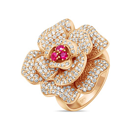 Кольцо из розового золота