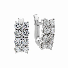 Серьги из белого золота с бриллиантами