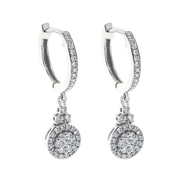 Серьги из белого золота