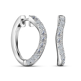 Серьги ALROSA  из белого золота