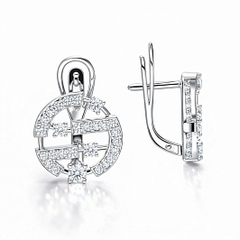 Серьги из белого золота