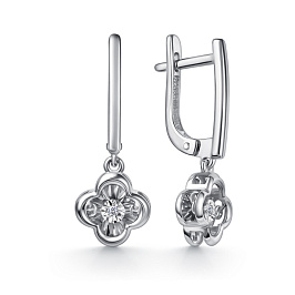 Серьги из белого золота