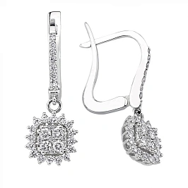 Золотые серьги с бриллиантами