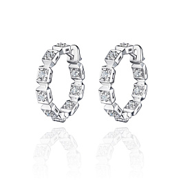 Серьги из белого золота